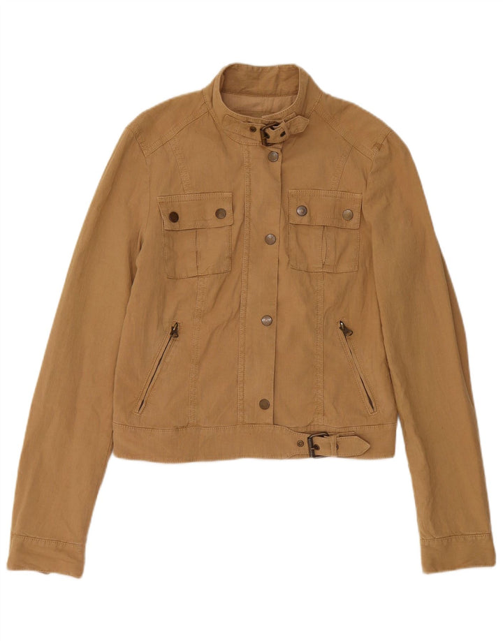 Damska kurtka Crop Utility Massimo Dutti UK 10 Small Brown Linen