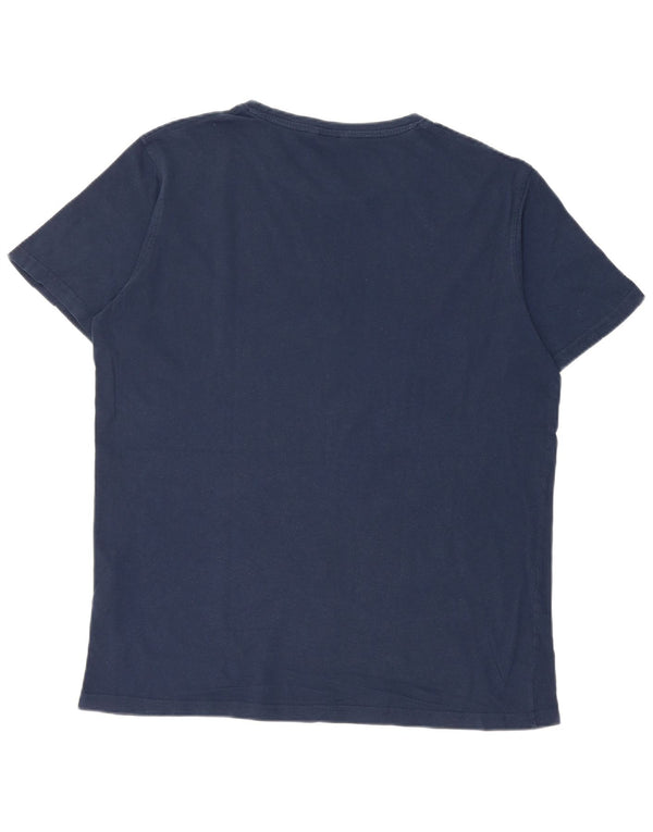 Męska koszulka z grafiką Carrera Top XL, granatowa, bawełniana
