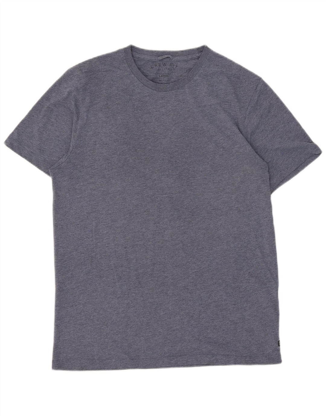 T-shirt męski w stylu vintage, duży, niebieski, bawełniany