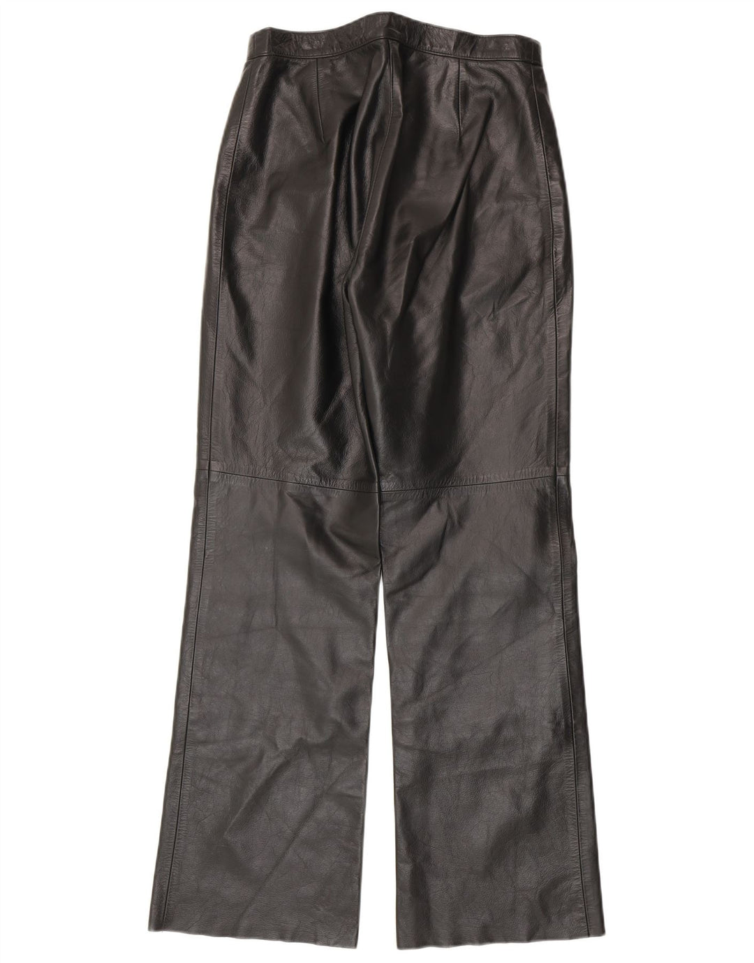Vintage damskie skórzane spodnie Bootcut IT 44 Medium W28 L30 czarna skóra