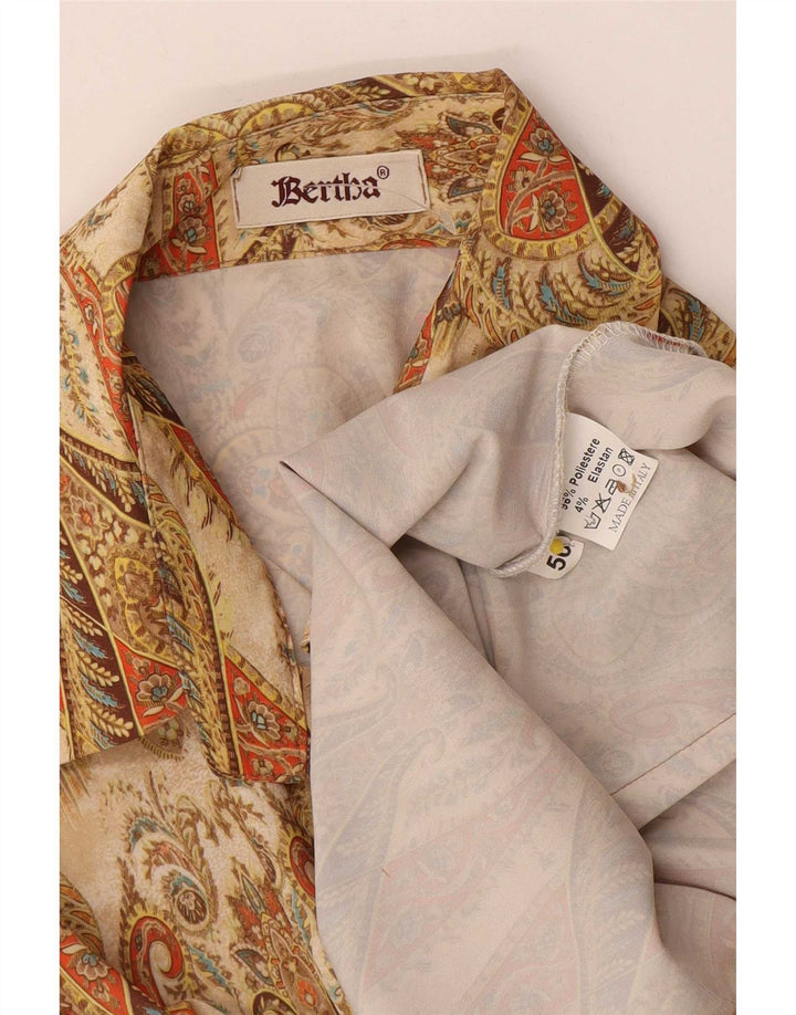Koszula damska Vintage IT 50 XL Beżowy poliester Paisley
