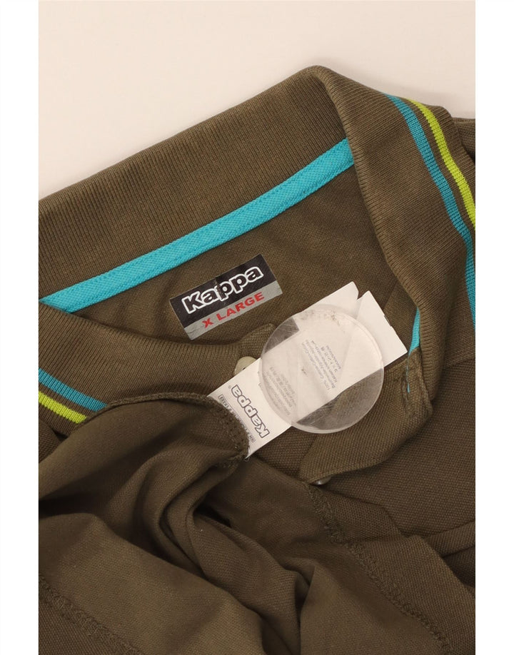 Męska koszulka polo Kappa XL, bawełniana w kolorze khaki