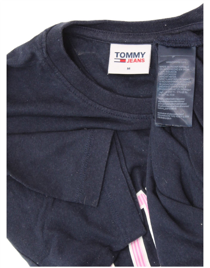 Damska koszulka z grafiką TOMMY HILFIGER Top UK 14, średnia, granatowa, bawełniana