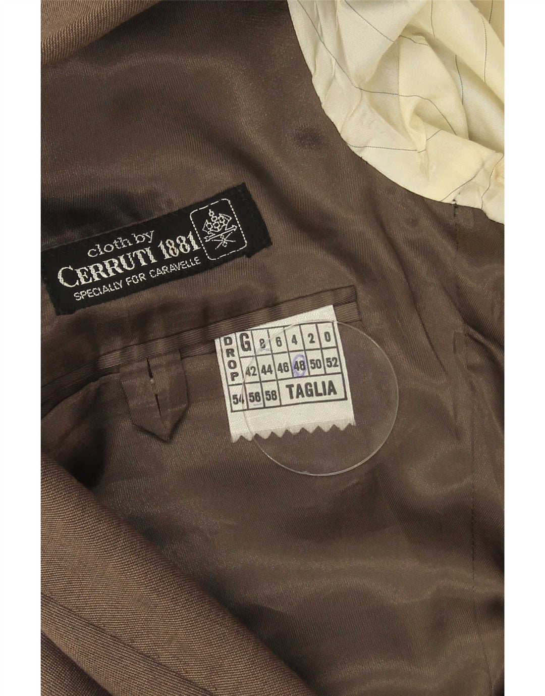 Cerruti 1881 Męska marynarka zapinana na 2 guziki IT 48 Średni brąz