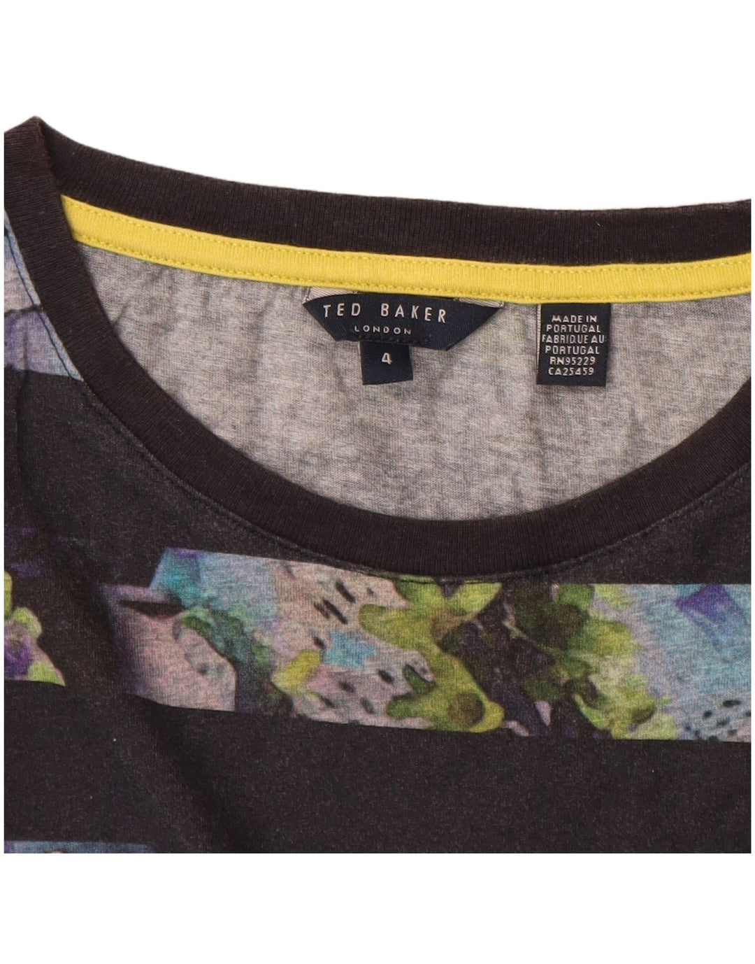 Męski T-shirt Ted Baker, rozmiar 4, duży, granatowy w paski