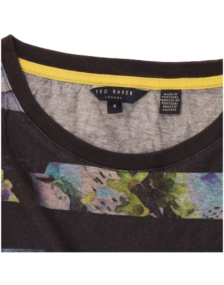 Męski T-shirt Ted Baker, rozmiar 4, duży, granatowy w paski