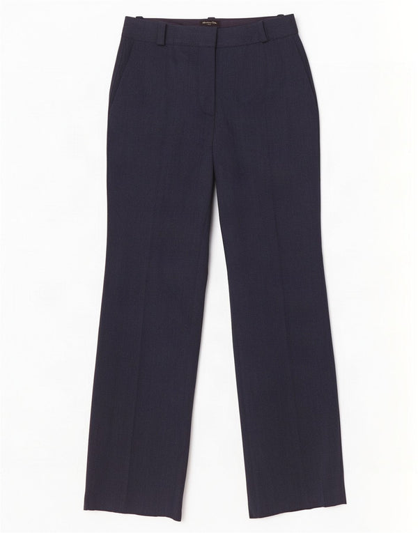 Spodnie damskie Massimo Dutti Straight Suit EU 36 XS W26 L30 Granatowe