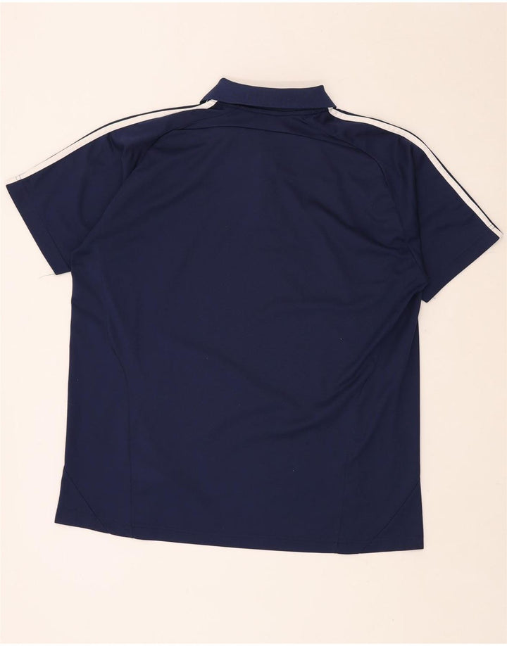 Męska koszulka polo ADIDAS Climalite UK 46/48 XL, granatowa, poliester
