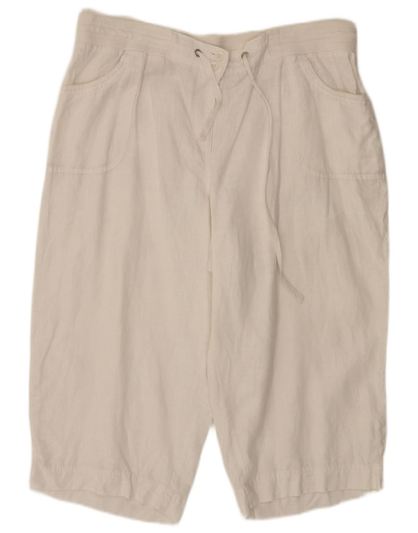 Marks & Spencer Damskie Bermudy z autografem UK 18 XL W36 Białe
