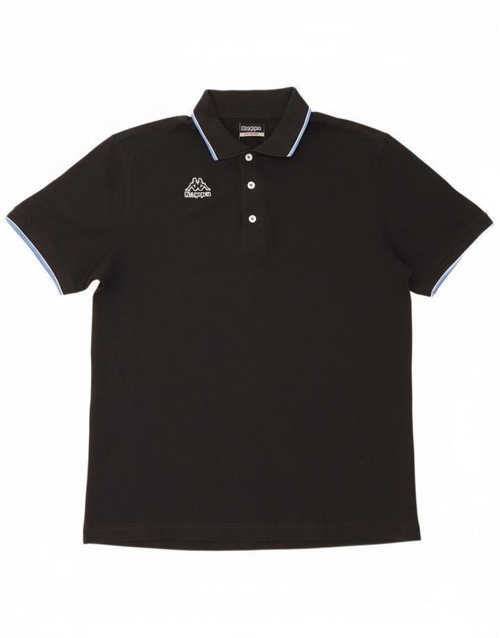 Męska koszulka polo Kappa XL, czarna, bawełniana