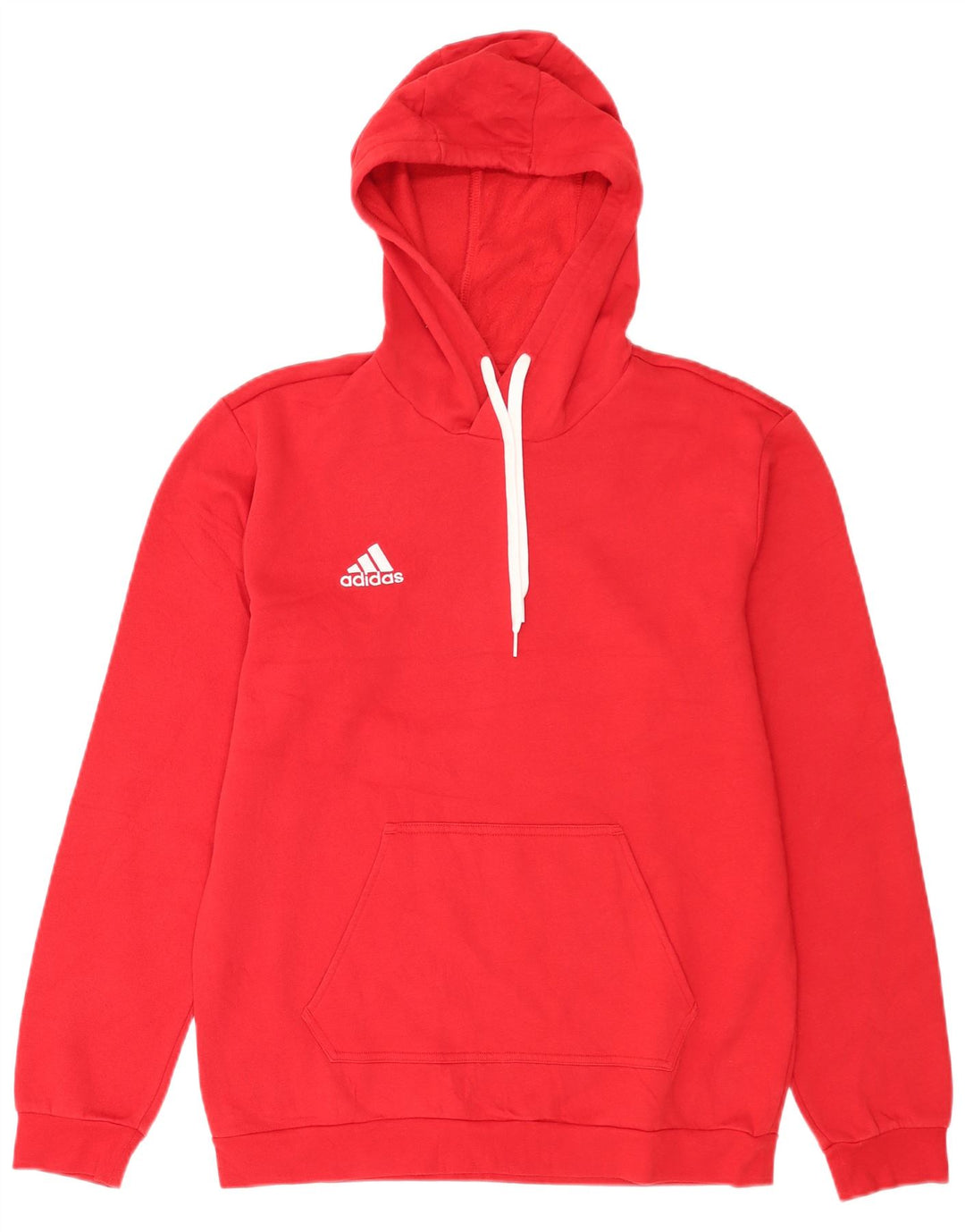 Adidas Męska bluza z kapturem, średnia czerwona, bawełniana