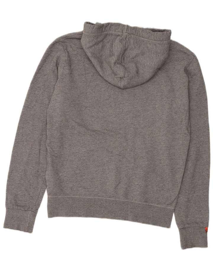 Męski sweter z kapturem Superdry, średnioszary, bawełniany w cętki