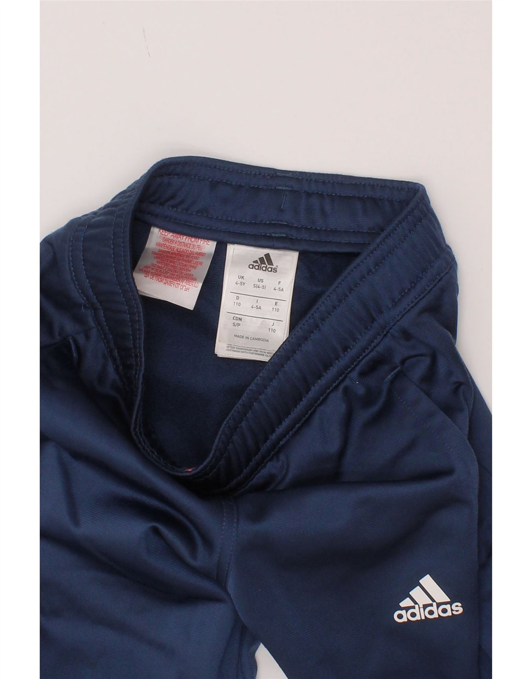 Adidas Chłopięce Spodnie Dresowe Joggery 4-5 Lat Granatowy Poliester