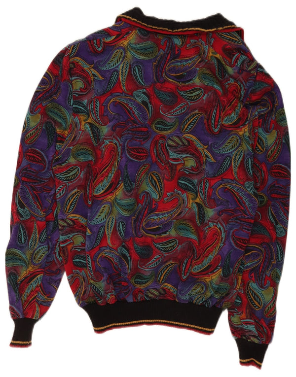 Damski sweter polo Domina UK 10, mały, wielokolorowy retro