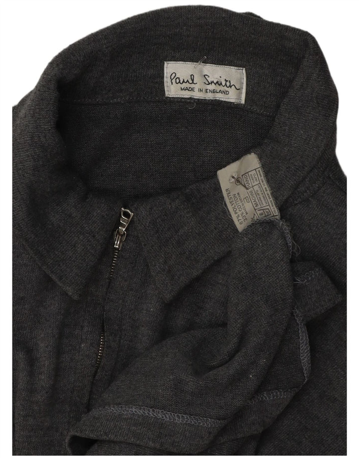 Męska koszulka polo Paul Smith z zamkiem błyskawicznym, 2XL, szary poliester