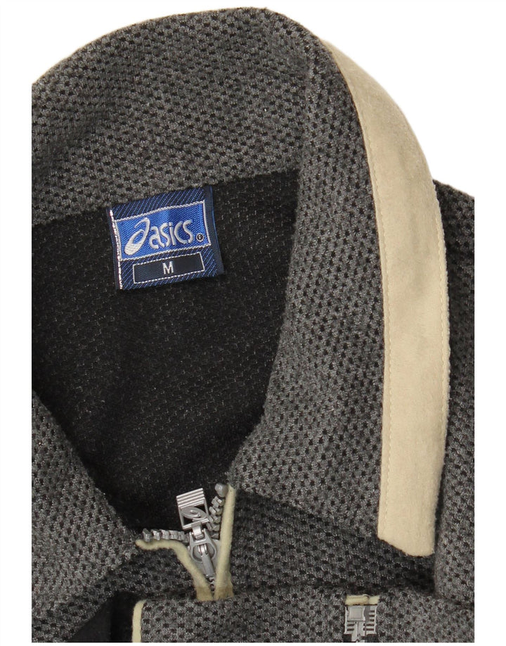 Męska kurtka dresowa ASICS, średnia szarość, blok kolorów