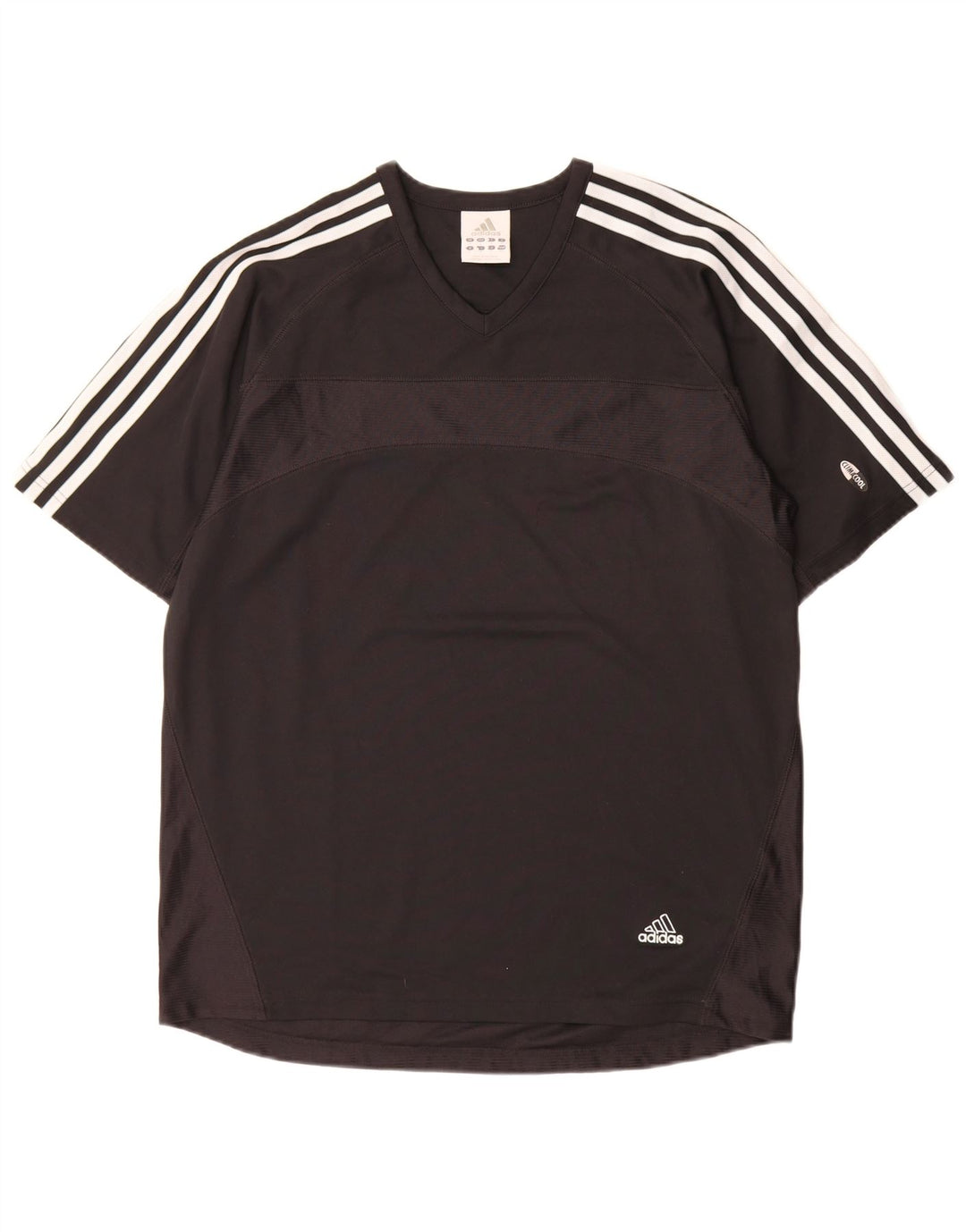 Męska koszulka Adidas Climacool Top, średni czarny poliester z blokami kolorów