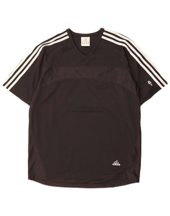 Męska koszulka Adidas Climacool Top, średni czarny poliester z blokami kolorów