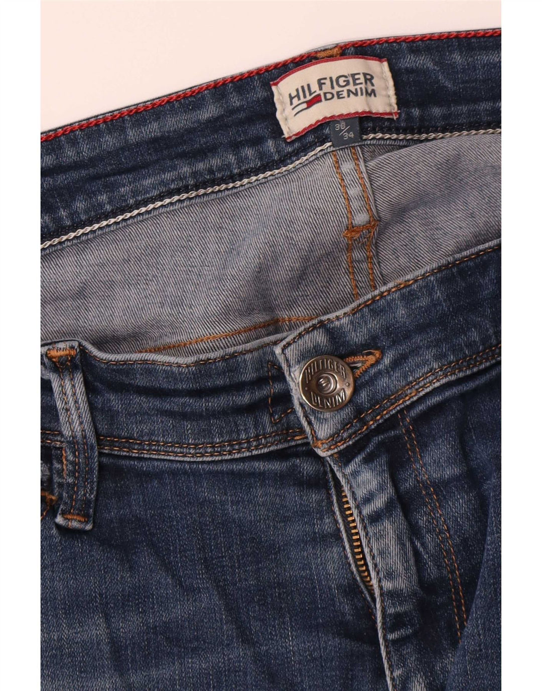Męskie jeansy slim fit Tommy Hilfiger W38 L30 Niebieskie bawełniane