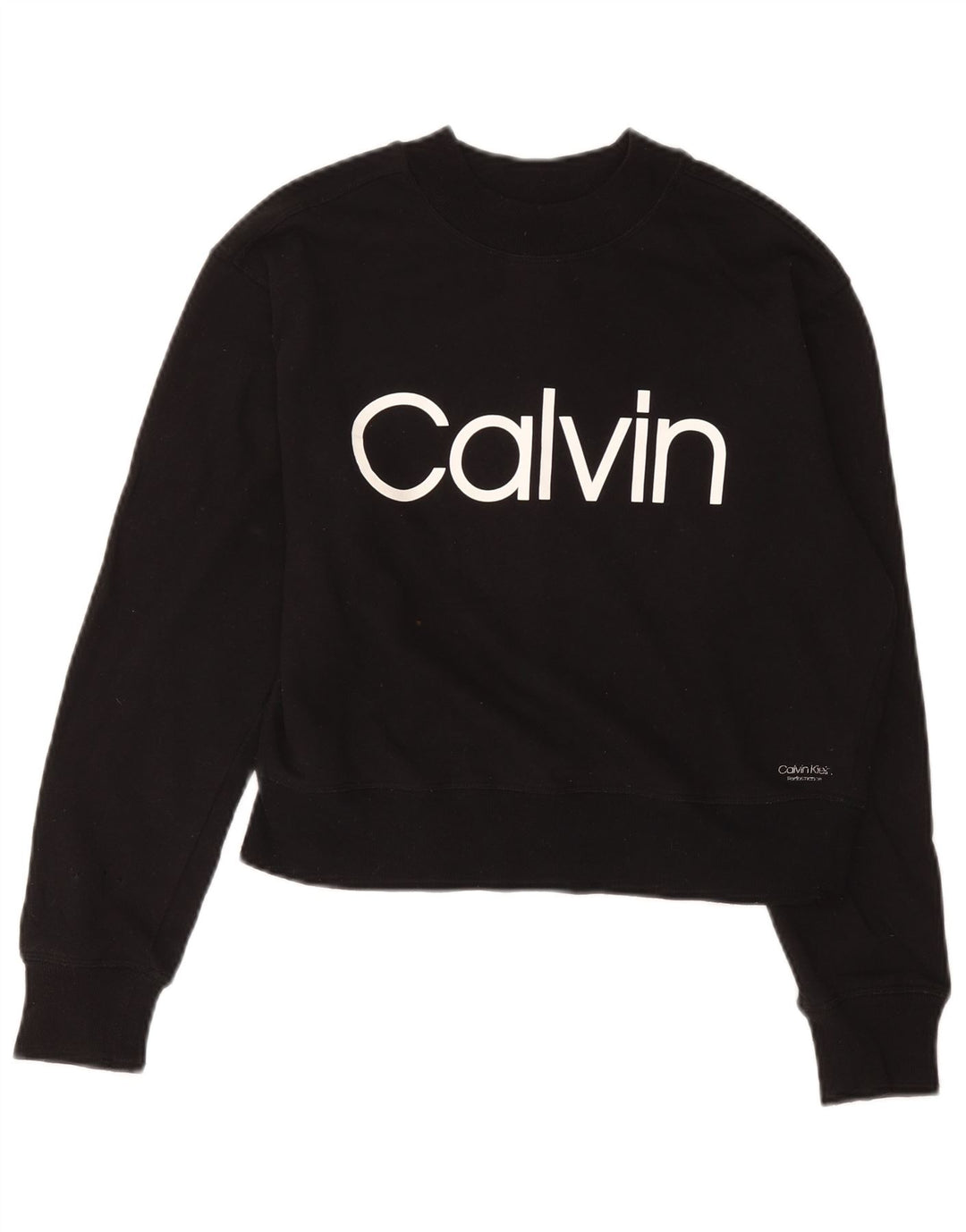 Damska bluza Calvin Klein Crop Graphic Jumper UK 12 Medium Black