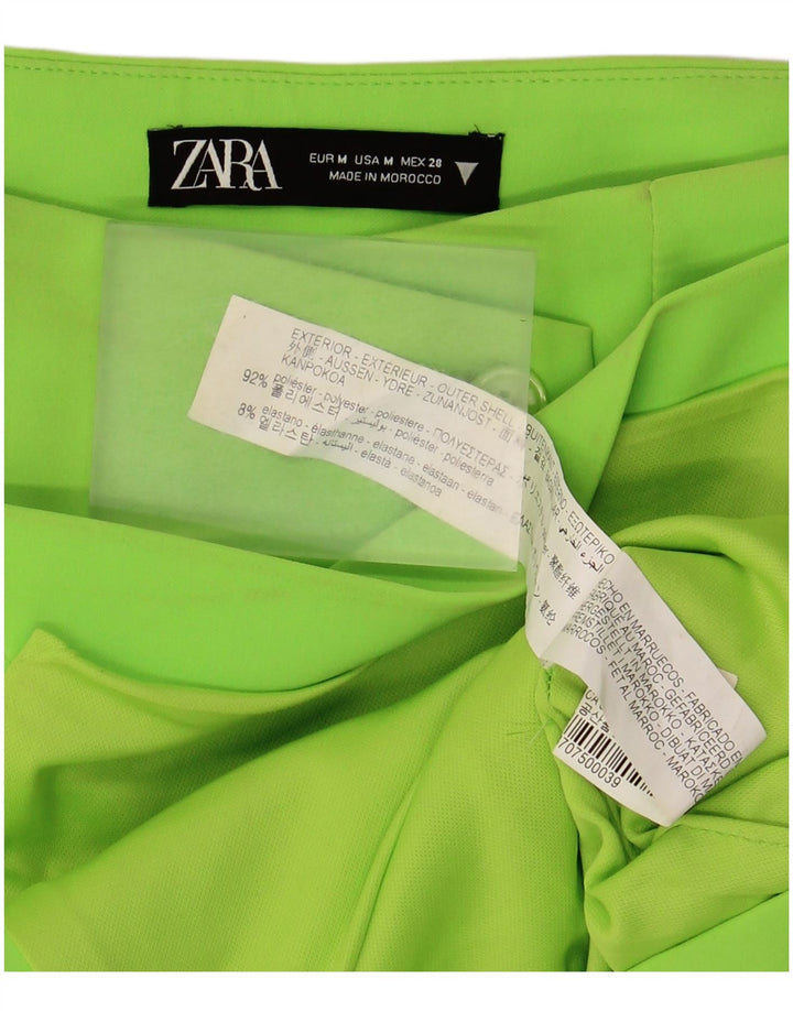 Damska asymetryczna spódnica Zara Medium W28 Zielony poliester
