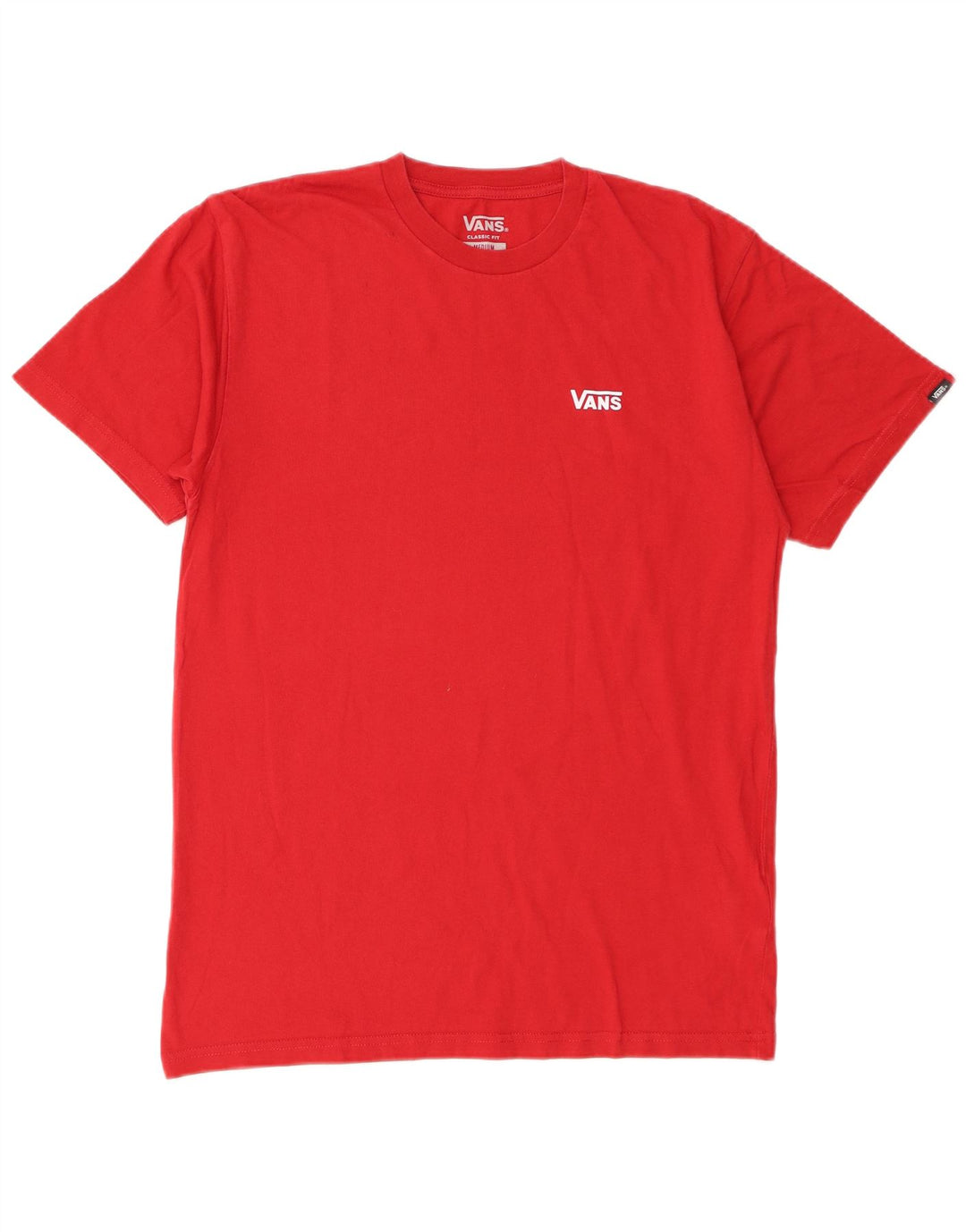 Męski T-shirt Vans o klasycznym kroju, bawełniany, średni czerwony