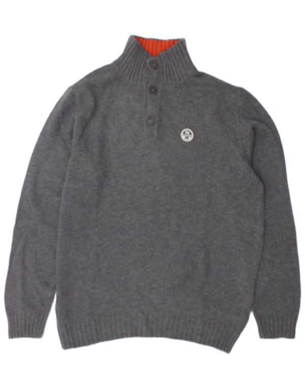 Męski sweter zapinany na guziki North Sails 2XL, szara wełna
