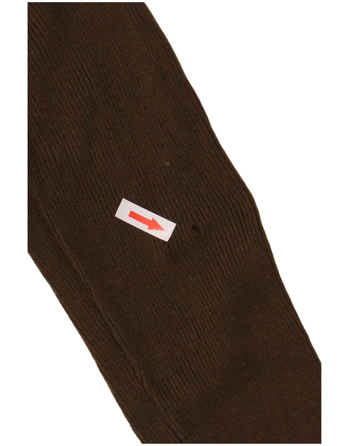 Topshop Damska Krótka Bluzka z Długim Rękawem UK 12 Medium Khaki Wiskoza