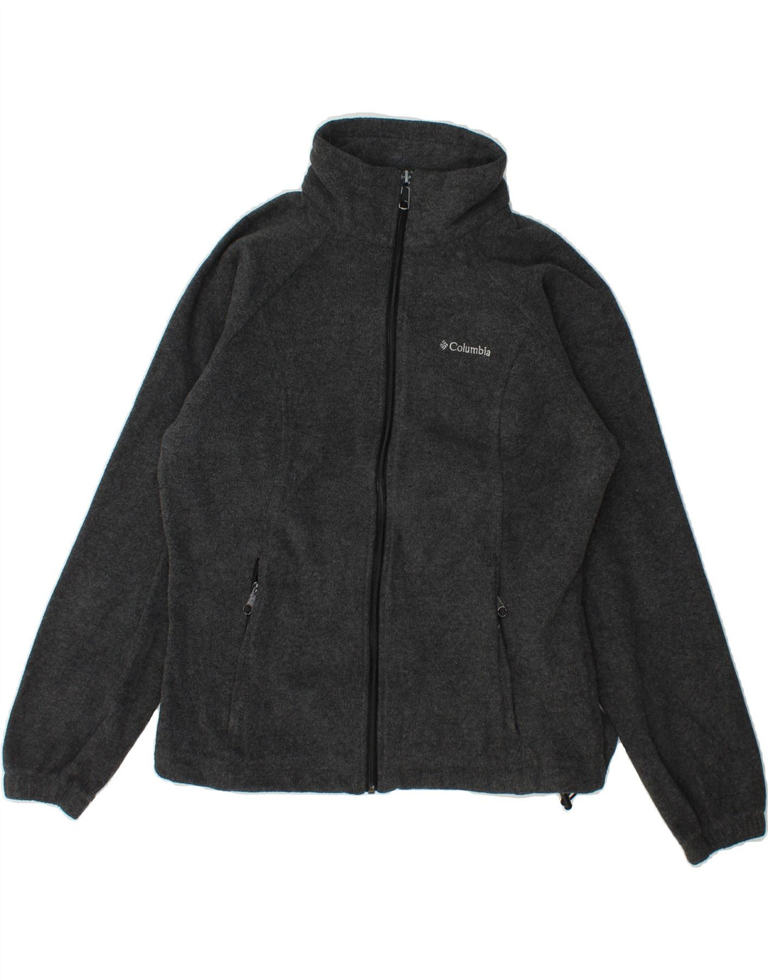 COLUMBIA Womens Fleece Jacket UK 14 Medium Grey Polyester Vintage Columbia and Second-Hand Columbia from Messina Hembry 