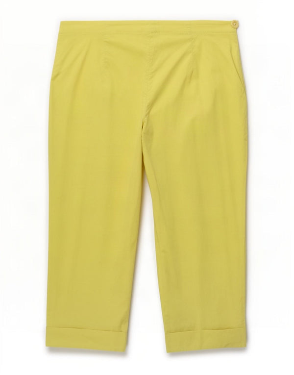 Spodnie damskie Capri Benetton IT 46 Large W32 L17 Zielona bawełna
