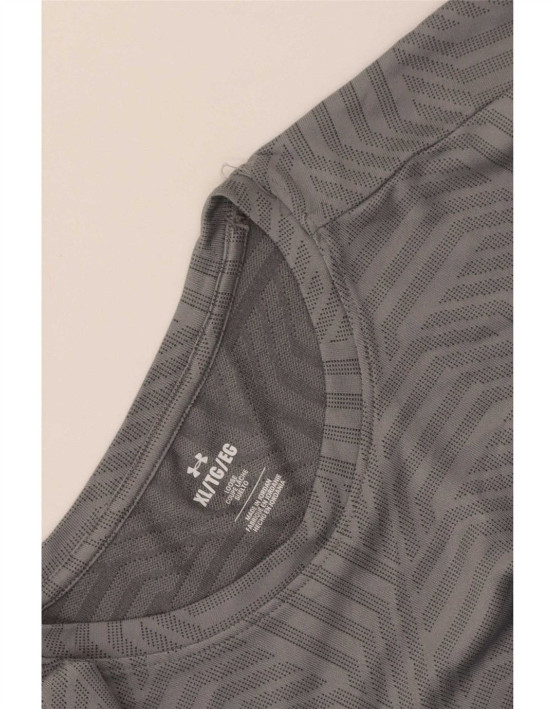 Męska koszulka t-shirtowa Under Armour XL, szara, geometryczna