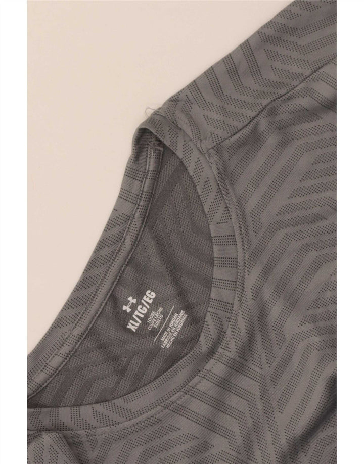 Męska koszulka t-shirtowa Under Armour XL, szara, geometryczna