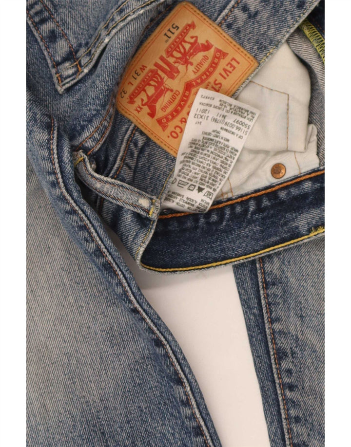 Męskie jeansy Levi's 511 Slim W31 L32 Niebieskie bawełniane