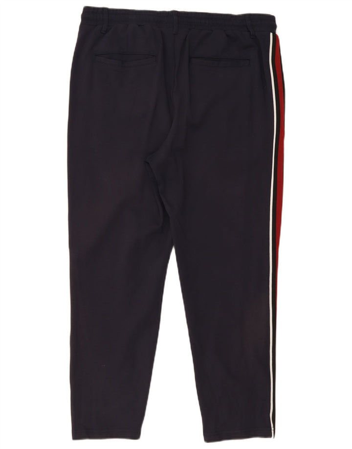 Męskie spodnie dresowe Jack & Jones, duże, granatowe, wiskoza z blokami kolorów