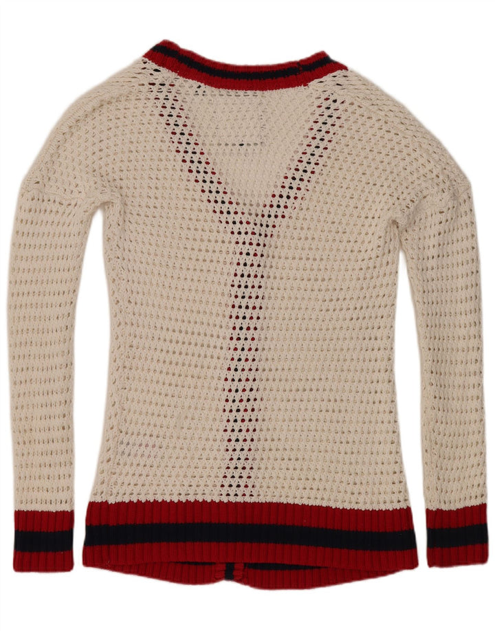 Damski sweter oversize Superdry UK 16, duże, białe paski