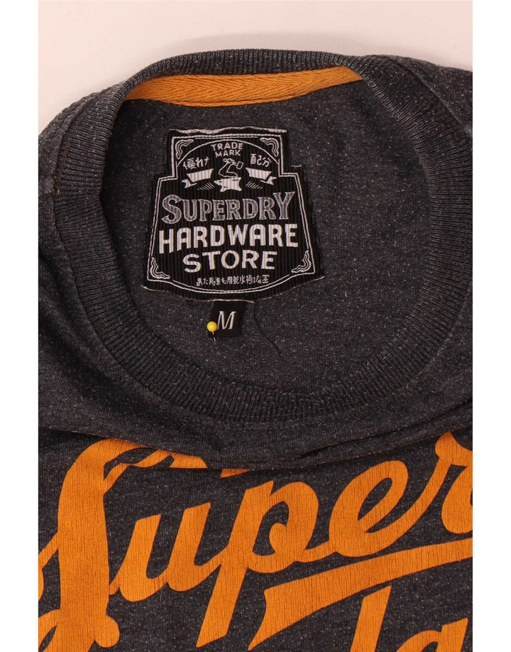 Męski T-shirt z grafiką Superdry, średnioszary, bawełniany