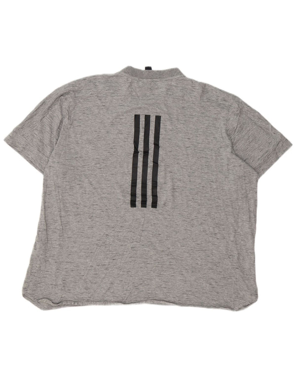 Adidas Męska koszulka Top 2XL Szara, nakrapiana bawełna