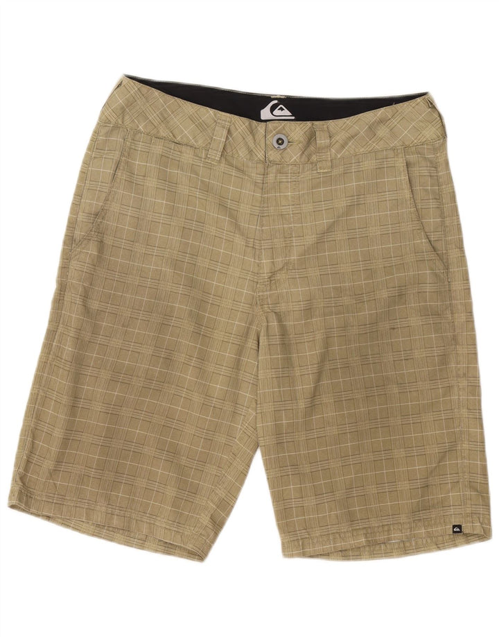 Męskie spodenki chino Quiksilver Thavar W31, średni beż, poliester w kratkę
