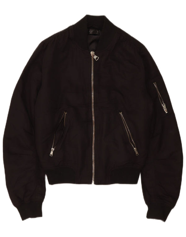 Damska kurtka bomberka oversize Topshop UK 6 XS, czarna, poliester