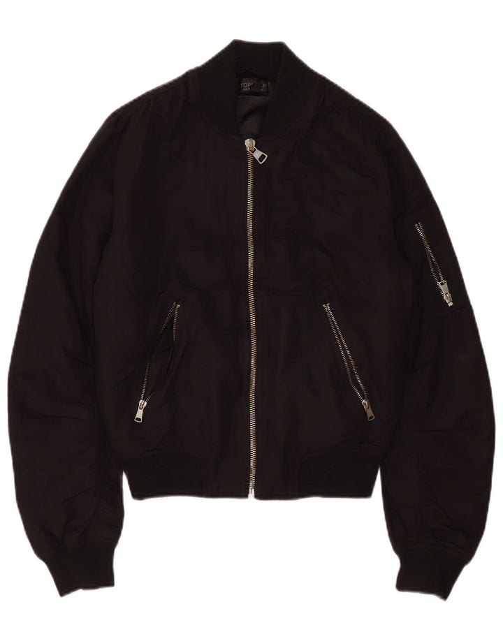 Damska kurtka bomberka oversize Topshop UK 6 XS, czarna, poliester