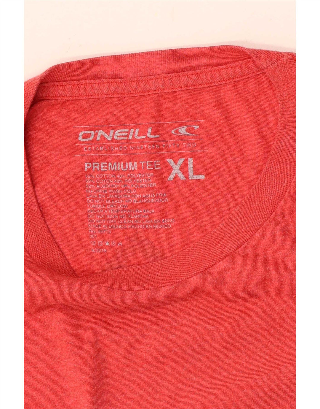 Męski T-shirt z grafiką O'Neill, XL, czerwony, bawełniany