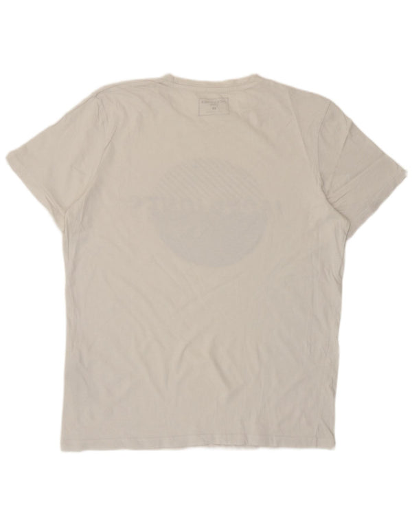 Męski T-shirt z grafiką Jack & Jones, duży, biały, bawełniany