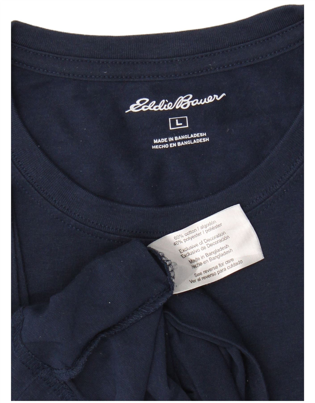 T-shirt męski EDDIE BAUER, duży, bawełniany, granatowy