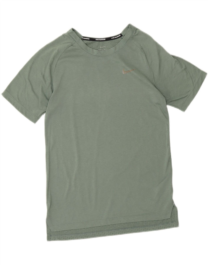 Damska koszulka NIKE Dri Fit Top UK 10, mała, zielona, poliester