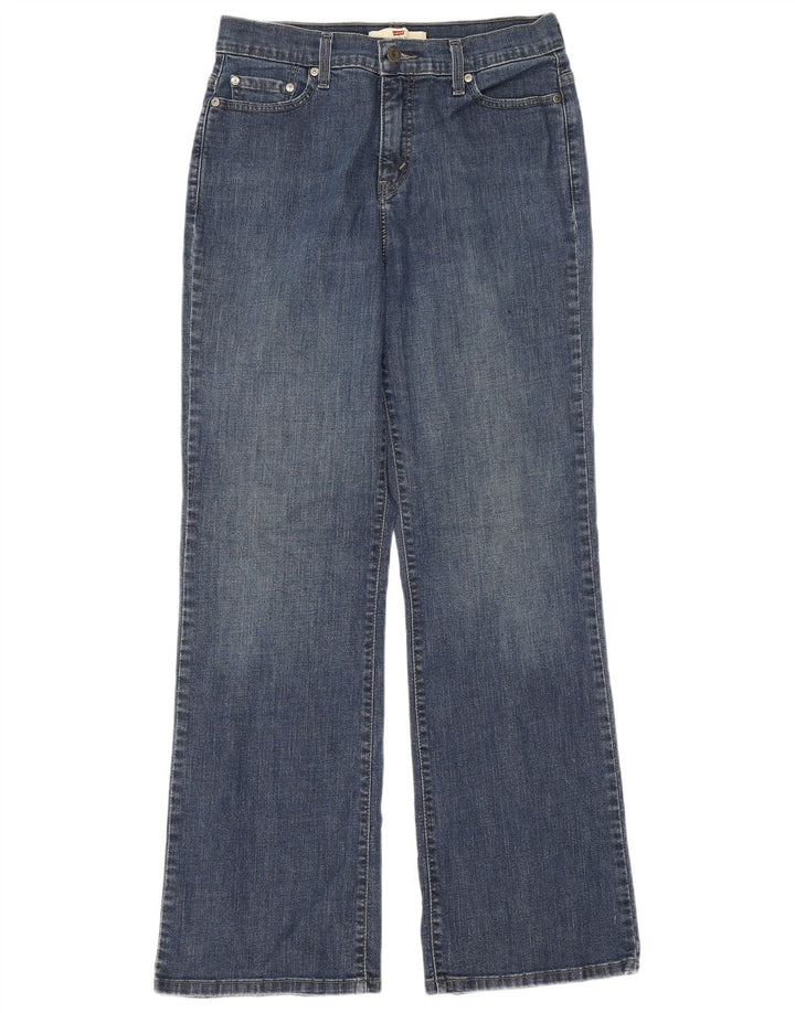 Damskie dżinsy Levi's 512 Bootcut US 12, duże, W30 L31, niebieska bawełna
