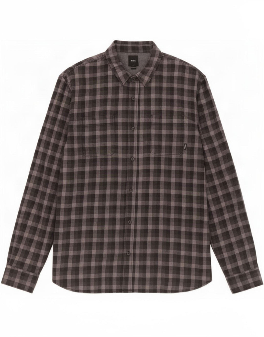 Męska koszula flanelowa Vans o dopasowanym kroju XL, czarna bawełniana kratka