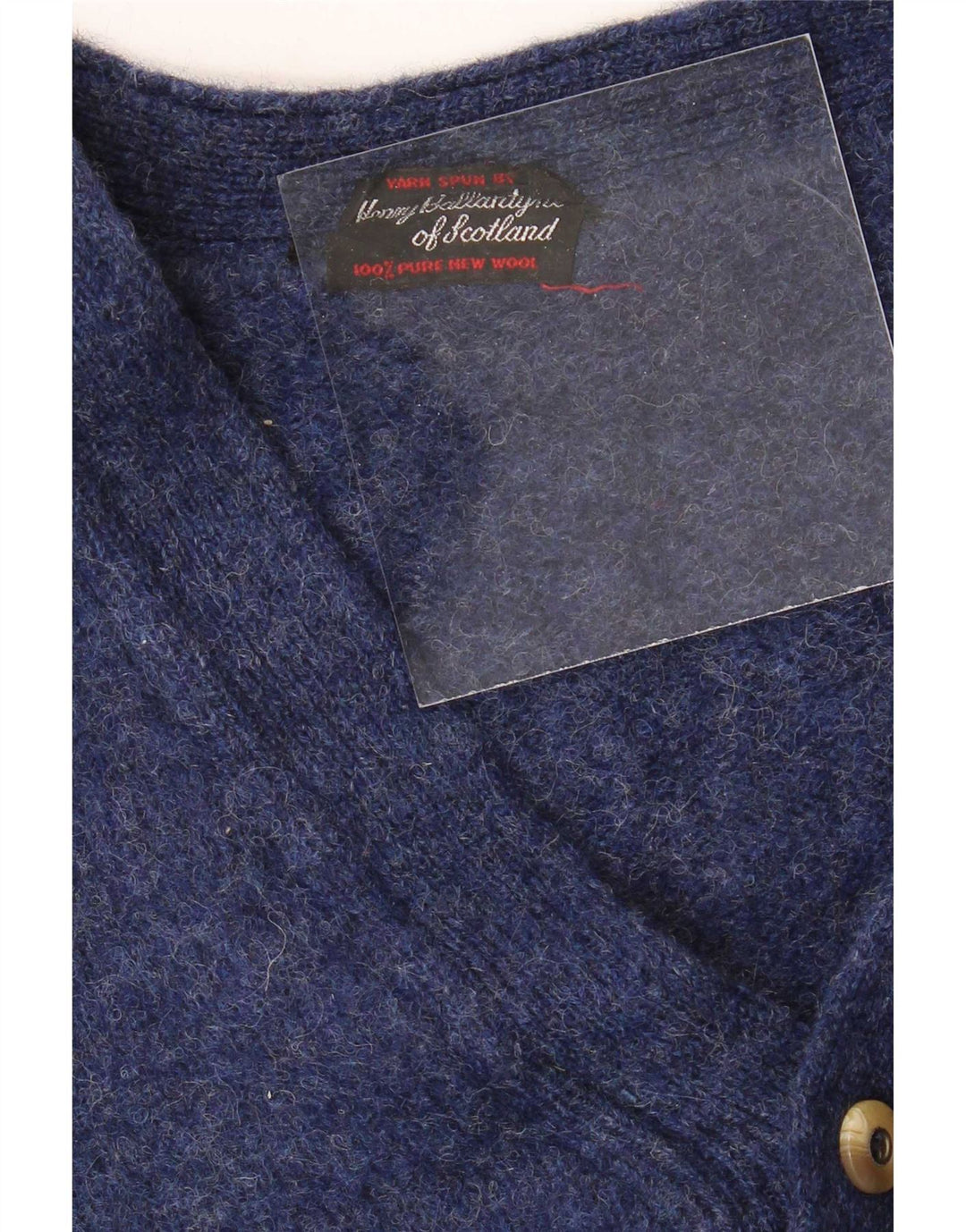 Sweter męski w stylu vintage, średni granatowy, nowa wełna
