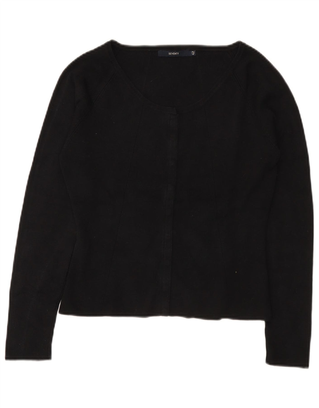 Damski sweter rozpinany Seventy IT 42 Średni czarny jedwab
