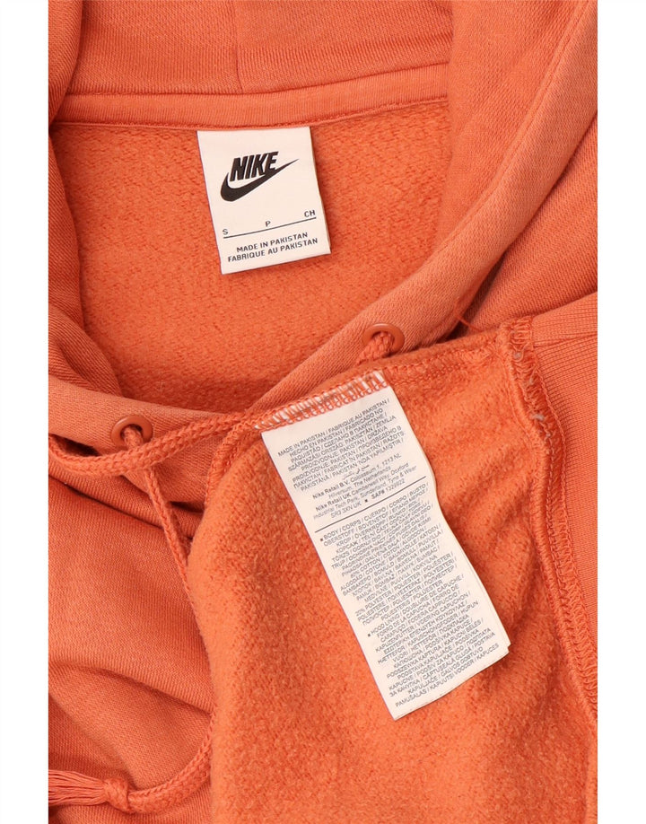 Damski sweter oversize z kapturem Nike, UK 10, mały, pomarańczowy, bawełniany