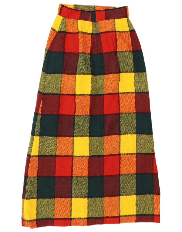 Damska spódnica maxi David Smith US 8 Medium W26 w wielobarwną kratkę